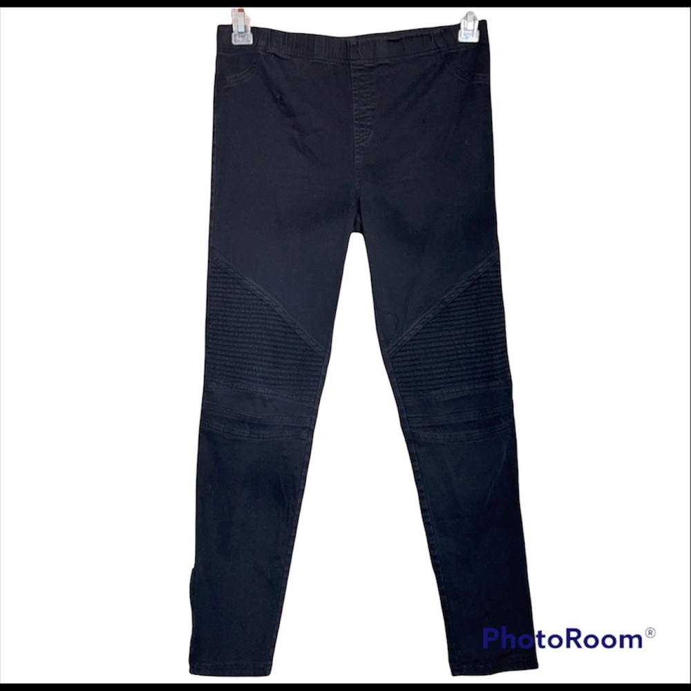 🐼 Black med moto jeggings